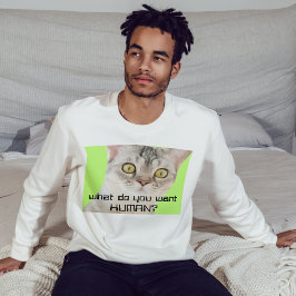 Sudadera Graciosa cita sarcástica de Alien Cat personalizad