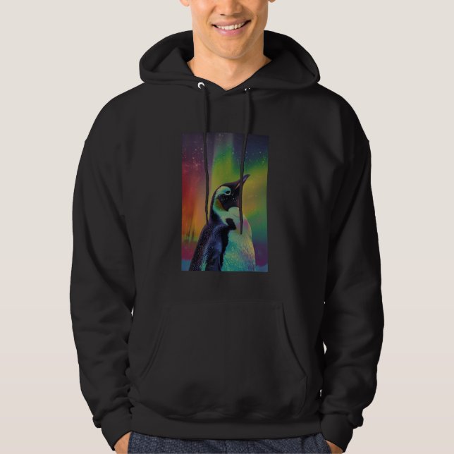 Sudadera Graciosa cosecha Inspiradora de pingüino retro (Anverso)