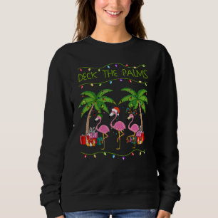 Sudadera Graciosa cubierta de palmeras, Navidades de flamen