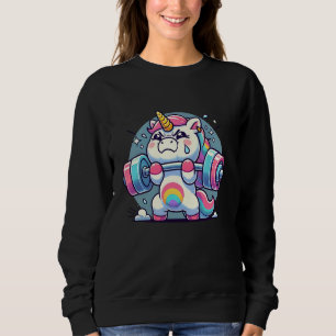Sudadera Graciosa Curte Unicorn Workout Gym Fitness Unicorn
