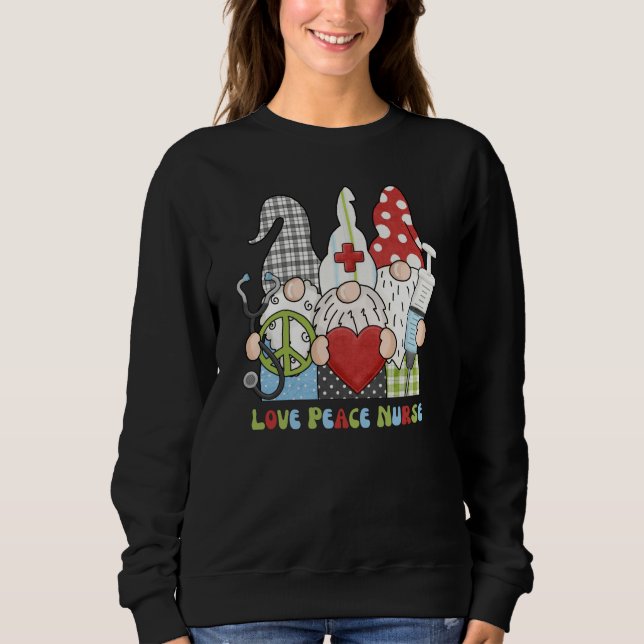 Sudadera Graciosa enfermera Retro Gnome (Anverso)