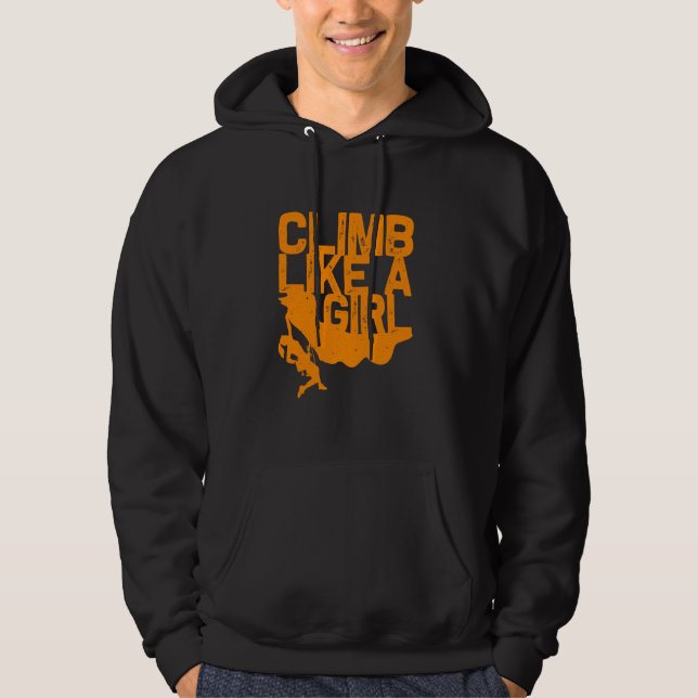 Sudadera Graciosa Escalada Como Una Chica Roca Escalando Mu (Anverso)