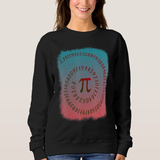 Sudadera Graciosa Espiral Pi 3 14 Símbolo Math Teacher Stud (Anverso)