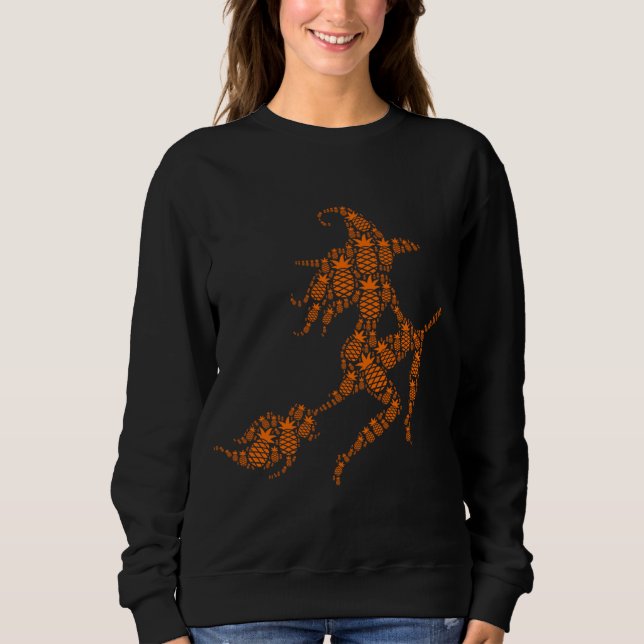 Sudadera Graciosa habitación de halloween Flying Witch Broo (Anverso)