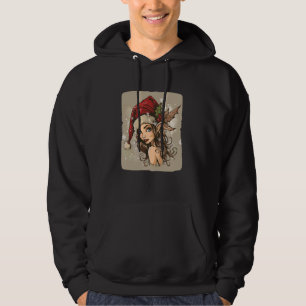 Sudadera Graciosa hada festiva con Gorra de Santa Claus par
