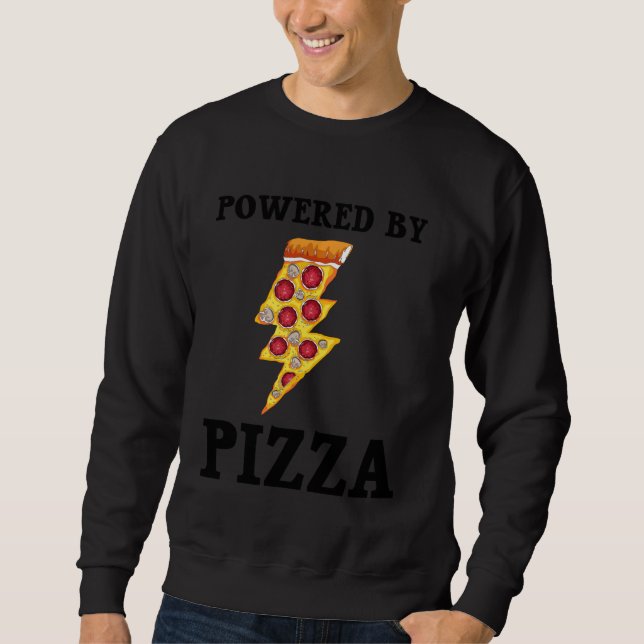 Sudadera Graciosa Impulsada Por Los Niños Pizza Hombres Gua (Anverso)