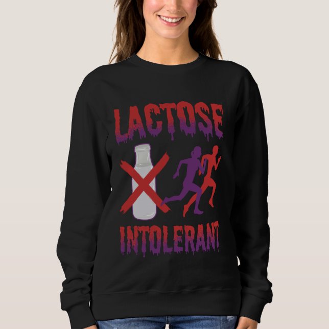 Sudadera Graciosa Lactosa Tolerante Meme Leche Tromía Ache  (Anverso)