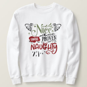 Sudadera Graciosa lista de Santa de palabras arte unisex ad