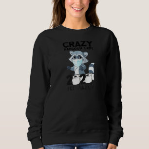 Sudadera Graciosa Máscara de Raccoon Loco Penguin Lady 2020