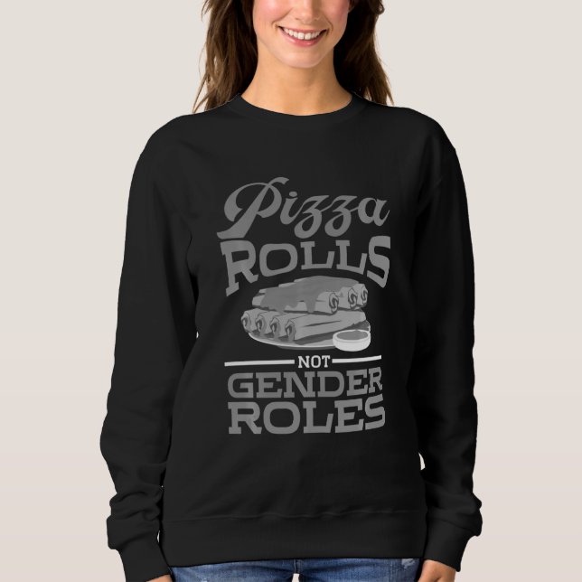 Sudadera Graciosa pizza no juega roles de género para mujer (Anverso)