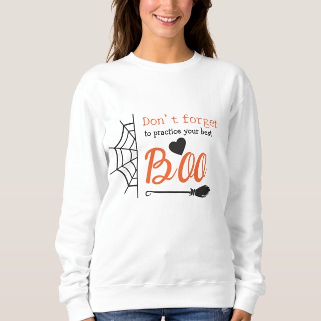 Sudadera Graciosa profesora de Halloween, madre boo (Anverso)