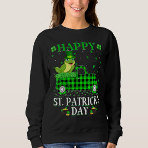Sudadera Graciosa Rana De Camión Verde De Buffalo Pintado E