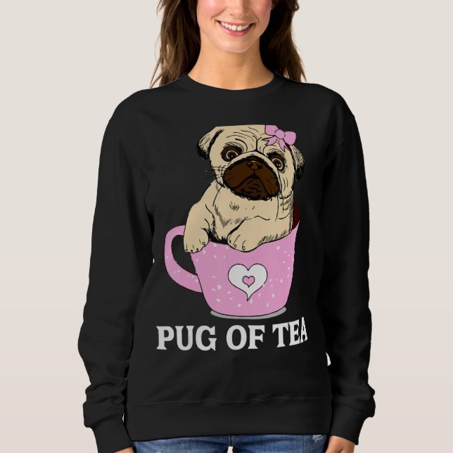 Sudadera Graciosa Raza De Perro De Tejido De Tejido De Masc (Anverso)