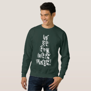 Sudadera Graciosa tipografía de árboles navideños
