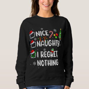 Sudadera Graciosa traviesa, me arrepiento de nada Navidades