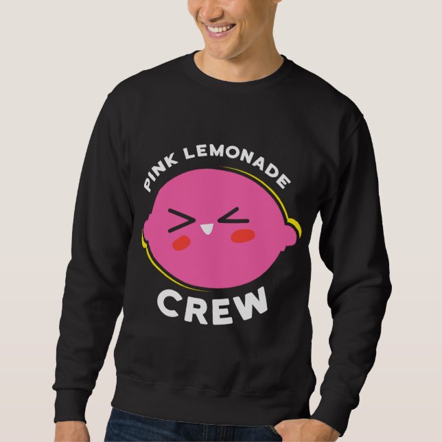 Sudadera Graciosa tripulación rosa Lemonade Jugo de Limón J (Anverso)