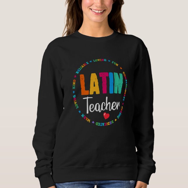 Sudadera Graciosas mujeres maestra bilingüe profesora de la (Anverso)
