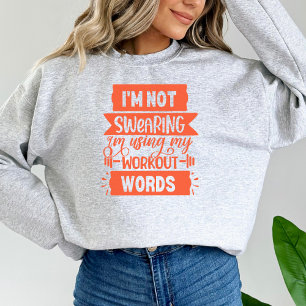 Sudadera Graciosas Palabras De Trabajo Naranja Gym
