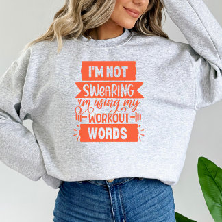 Sudadera Graciosas Palabras De Trabajo Naranja Gym