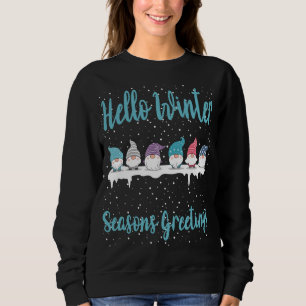 Sudadera Graciosas Temporadas De Invierno Saludan A Los Nav