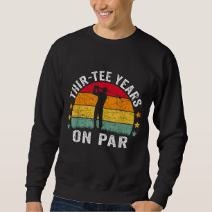 Sudadera Gracioso 30 Años de Golf Pun Retro Sunset 30 Años
