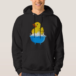 Sudadera Gracioso adolescente de baño amarillo pato de goma