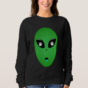 Sudadera Gracioso Alien Drooling Costume gato Amantes Humor