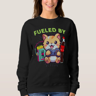 Sudadera Gracioso alimentado por el pop de gatos gatos de g