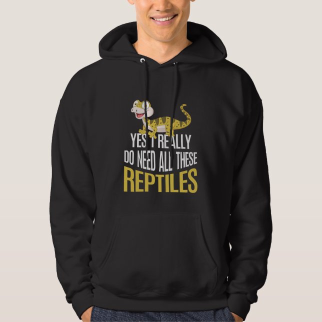 Sudadera Gracioso amante de los reptiles niños adorados con (Anverso)