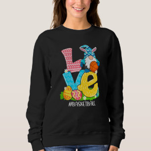 Sudadera Gracioso amor Basketball Pascua Gnome Egg Hung Bas