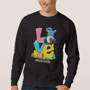 Sudadera Gracioso amor Ecuestre Pascua Gnome Huevo Caza Bas