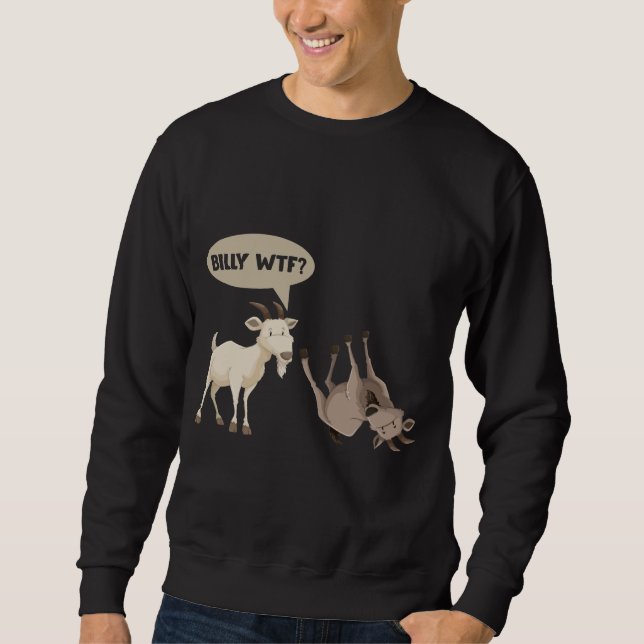 Sudadera Gracioso animal de montaña de cabra desmayada (Anverso)
