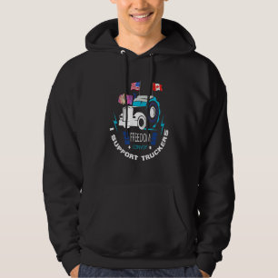 Sudadera Gracioso apoyo el convoy de libertad de camioneros