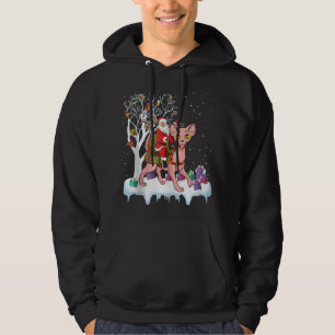 Sudadera Gracioso árbol de alumbrado navideño Santa Riding 