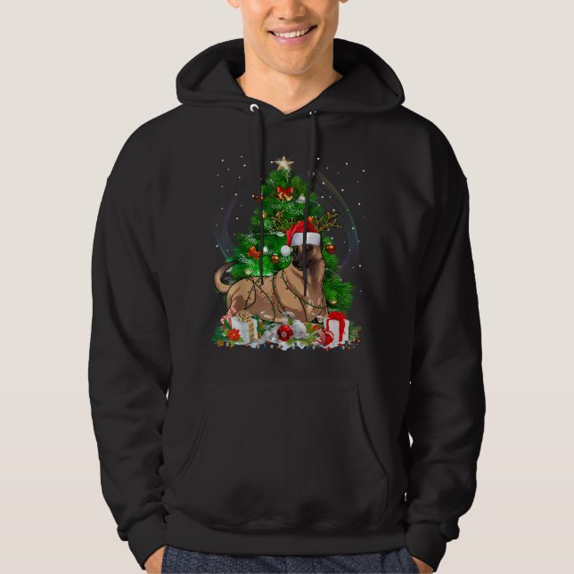 Sudadera Gracioso árbol de Navidad belga malinois Pajama (Anverso)