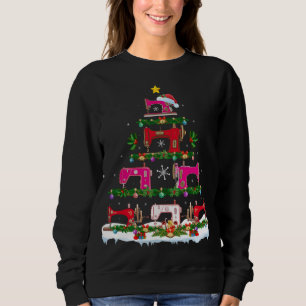 Sudadera Gracioso árbol de Navidad de la máquina de coser X