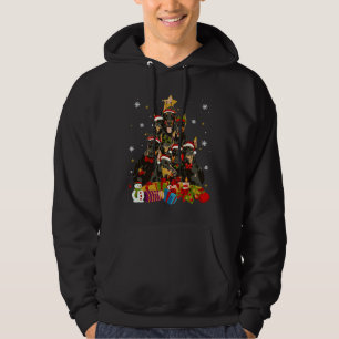 Sudadera Gracioso árbol de Navidad Doberman Navidad 316