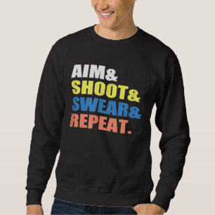 Sudadera Gracioso Arco Darts Billard Aim Shoot Swear Repea