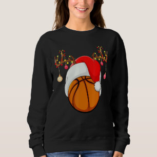 Sudadera Gracioso baloncesto Lover Reindeer Santa Basketbal