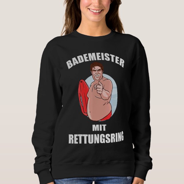 Sudadera Gracioso Baño Master Con Anillo De Vida En La Pisc (Anverso)