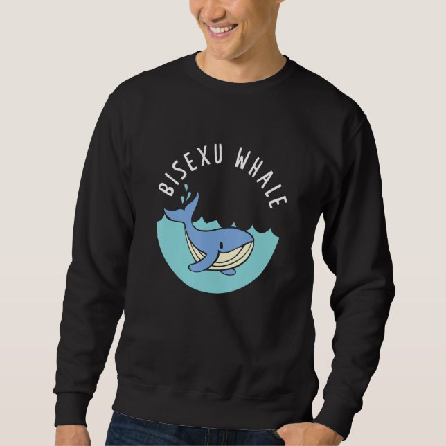 Sudadera Gracioso Bisexu Whale Bisexual Queer Lgbtq Orgullo (Anverso)
