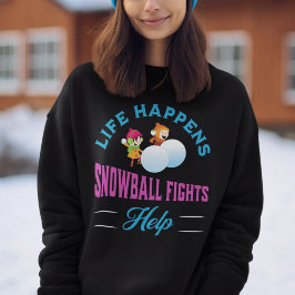 Sudadera Gracioso bola de nieve contra invierno