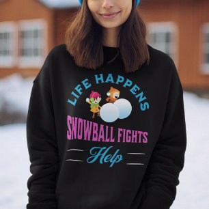 Sudadera Gracioso bola de nieve contra invierno