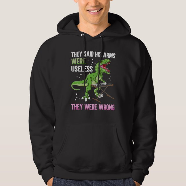 Sudadera Gracioso Brazo Inútil T Rex Pianist (Anverso)