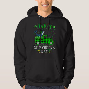 Sudadera Gracioso Búfalo Plaid Green Truck Blue Whale St Pa