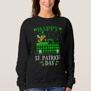 Sudadera Gracioso Búfalo Plaid Green Truck Honeybee St Patr