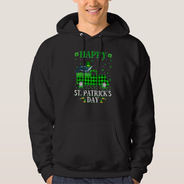 Sudadera Gracioso Búfalo Plaid Green Truck Sperm Whale St P (Anverso)
