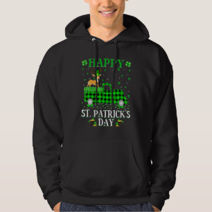Sudadera Gracioso búfalo rebanado Green Truck Deer St Patri