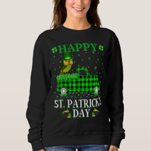 Sudadera Gracioso Búfalo Truco Verde Kakapo Pájaro St Pat