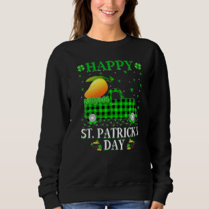 Sudadera Gracioso Búfalo Truco Verde Mango Fruit St Pat